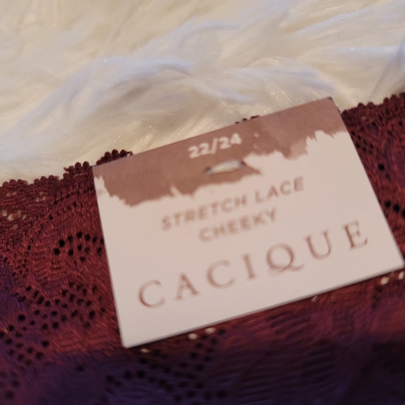 Burgandy stretch lace cheeky ♡ - Picture 3 of 3